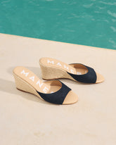 Espadrillas in Morbida Pelle Scamosciata con Zeppa |