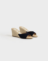 Suede Mule Wedge Espadrilles |