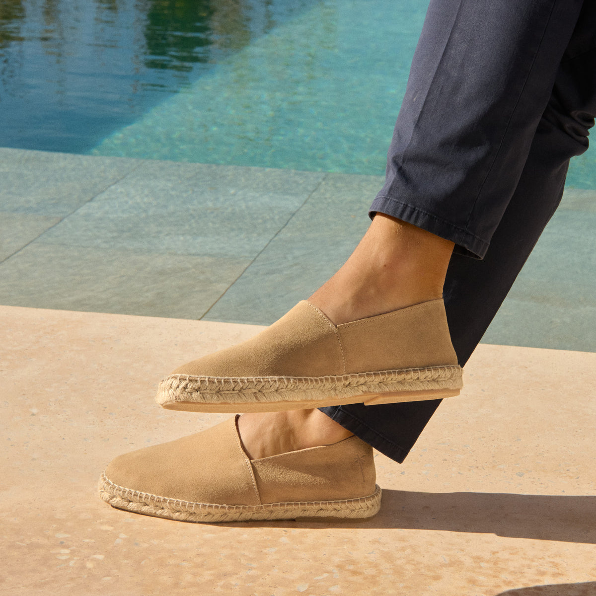 Manebí | Espadrilles Square Toe- Hamptons - Washed Beige display picture 2