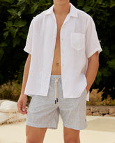 Printed Radial Triangles Swim Shorts |