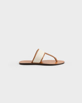 Be Canvas & Leather Thong Sandals |