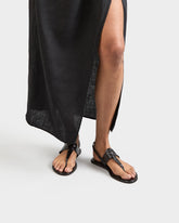 Sandali Infradito Anne in Pelle con Effetto Croco |