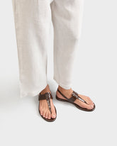 Sandali Infradito Anne in Pelle Effetto Croco |