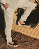 Canvas With Grosgrain<br />Open-Side Flat Espadrilles |