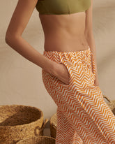 Printed Washed Linen Belem Trousers |