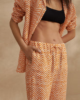 Printed Washed Linen Belem Trousers |