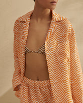 Printed Washed Linen Natal Shirt |