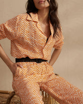 Printed Washed Linen Belem Trousers |