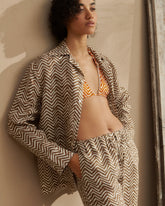 Printed Washed Linen Natal Shirt |