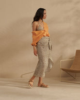 Printed Linen Lencois Skirt |