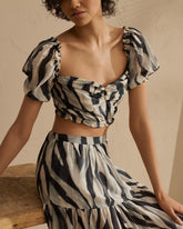 Printed Silk Cotton<br />Voile Floreanopolis Top |