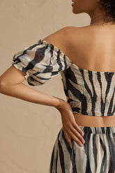 Printed Silk Cotton<br />Voile Floreanopolis Top |