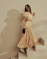 Printed Silk Cotton<br />Voile Recife Skirt |