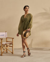 Silk Cotton Voile Minorca Dress |