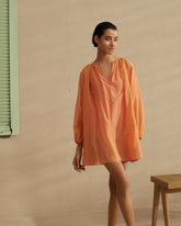 Silk Cotton Voile Minorca Dress |