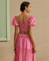 Silk Cotton Voile Floreanopolis Top |