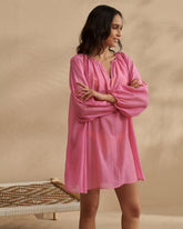 Silk Cotton Voile Minorca Dress |