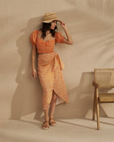 Printed Linen Lencois Skirt |