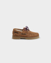 Mocassini in Suede e Montone con Suola Carrarmato |