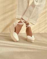 Organic Hemp Heart-Shaped Wedge Espadrilles |