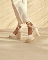 Organic Hemp Heart-Shaped Wedge Espadrilles |