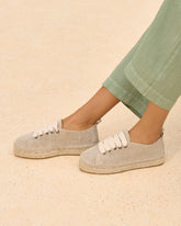 Organic Hemp Lace-Up Espadrilles |
