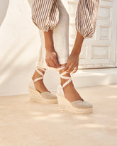 Organic Hemp Heart-Shaped Wedge Espadrilles |