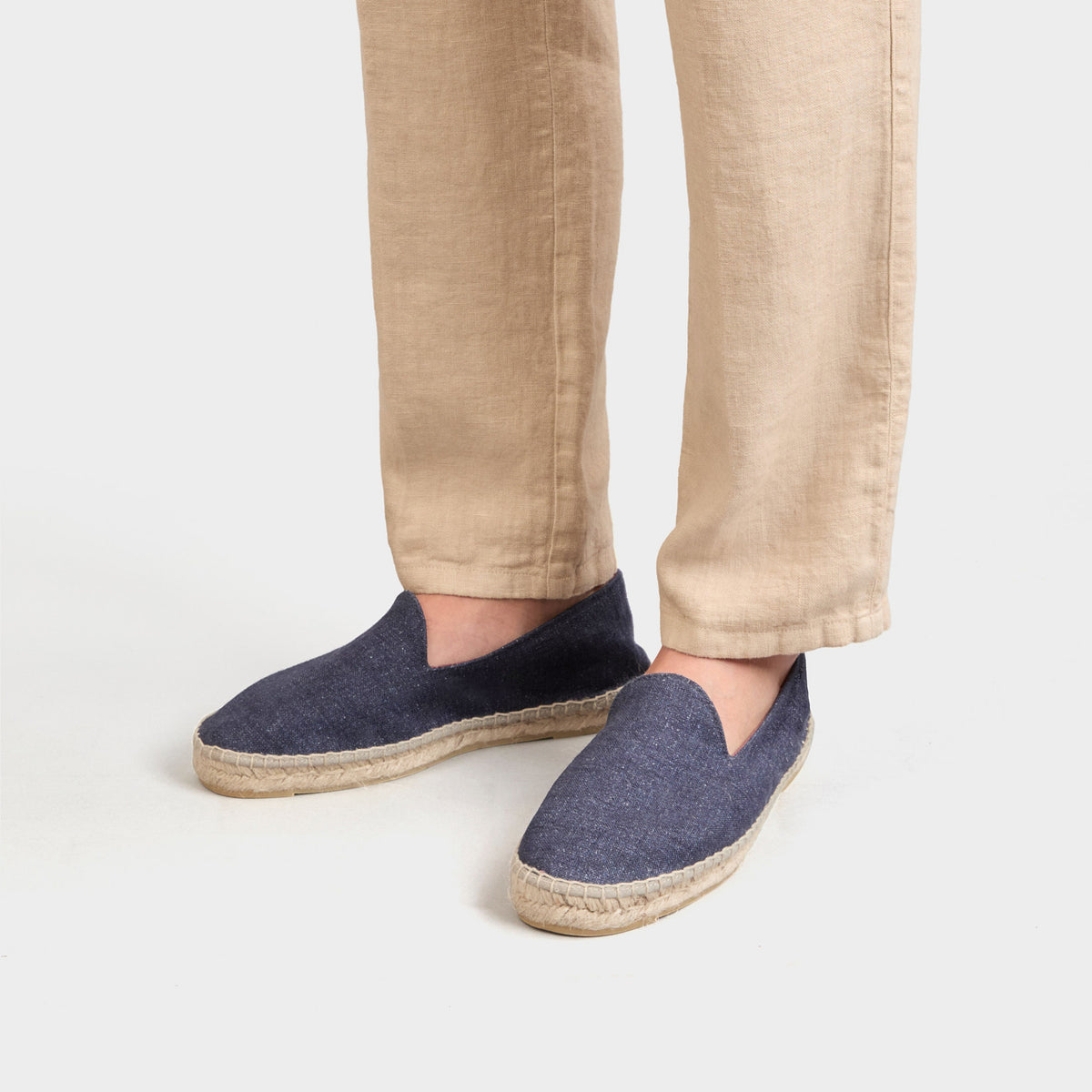 NWOT‎ MANEBI HEMP PALM CANVAS ESPADRILLES MENS
SIZE 45/12 Espadrilles Uomo Organic Hemp Flat Manebi in cotone Naturale  main image 2