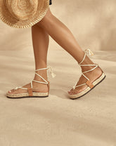 Tie-Up Jute Rope Sandals |