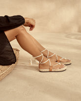 Tie-Up Jute Rope Sandals |