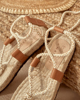 Tie-Up Jute Rope Sandals |