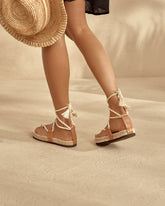 Tie-Up Jute Rope Sandals |