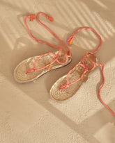 Tie-Up Jute Rope Sandals |