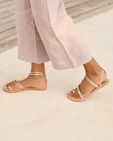 Metallic Leather Sandals - Women’s New Shoes | 