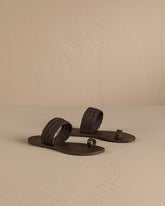 Raffia and Leather Sandals | 