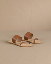 Leather Two Bands Sandals |