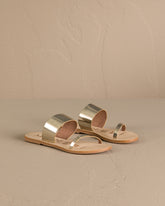 Leather Two Bands Sandals - Women’s New Shoes | 