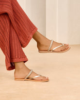 Leather Braid Thong Sandals - Women’s New Shoes | 