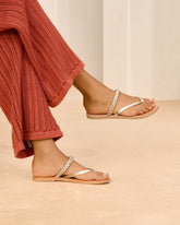Leather Braid Thong Sandals |