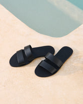 Leather Two Bands Sandals |