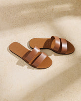 Leather Two Bands Sandals |