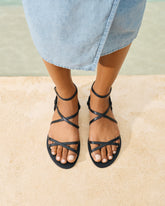 Leather Ankle Strap Sandals |