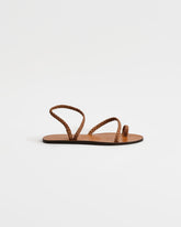 Leather Braid Toe Ring Sandals |