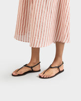 Leather Knot Thong Sandals |