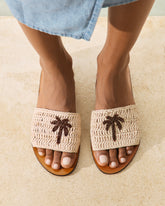 Raffia Leather Sandals |