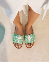 Raffia Leather Sandals |