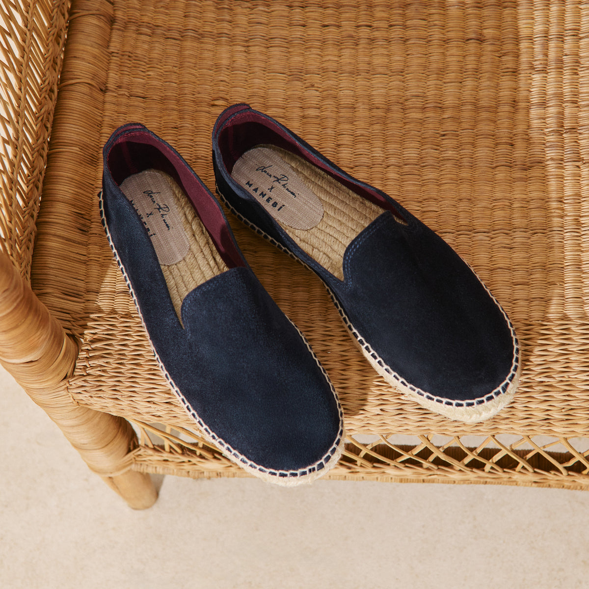 MANEBI x Luca Rubinacci - Swan Suede Boat Shoes Sage main image 0