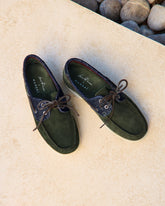 Scarpe da Barca Swan in Pelle Scamosciata e Denim |