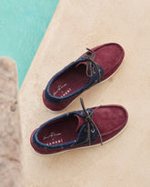 Swan Suede & Denim Boat Shoes |