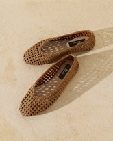 Leather Woven Ballet Flats |